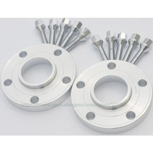2pcs PCD 5X120 CB 72.6mm Thick 15mm Forged Alloy Wheel Spacer +10 pcs lug bolts For BMW