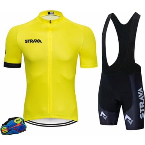 2021 STRAVA Breathable Cycling Clothing Summer Cycling Jersey Sets, Custom Cycling jersey Road Bicycle Cycling Suit for Mens