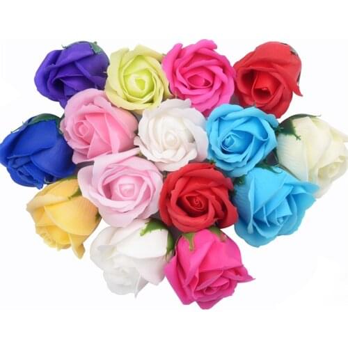 5/10pcs 4.5cm Cheap Artificial Soap Rose Flower Head For Home Garden Wedding Decoratio ValentineS Day Gift Fake Flower