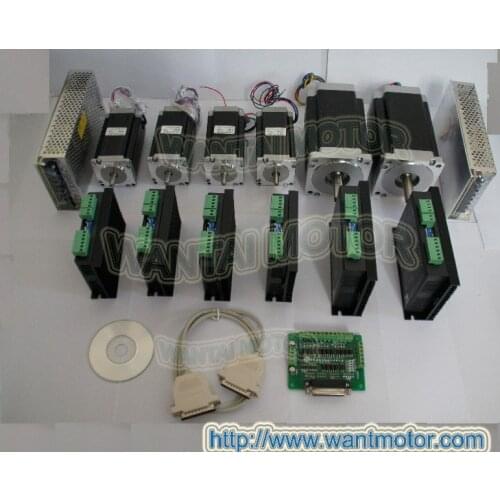 6 axis CNC controller kit 425oz-in and 1600 oz-in torque Wnatai stepper motors 7.8A/80VDC/256Microstep