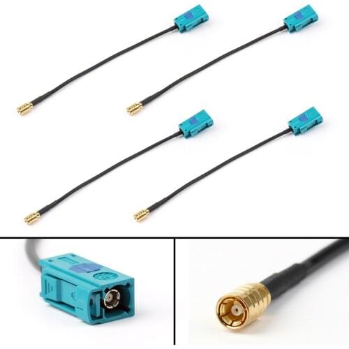 Artudatech 4 PCS Fakra Z Female Jack To SMB Female RF 15CM RG174 Cable For Neutral Coding Connector Parts