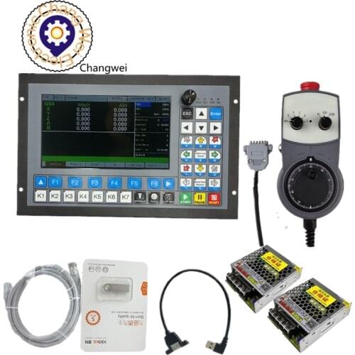 CNC Standalone Offline Controller DDCS-EXPERT 3/4/5 Axis Controller + 5 Axis Handwheel MPG + 2pcs 75W Power Supply
