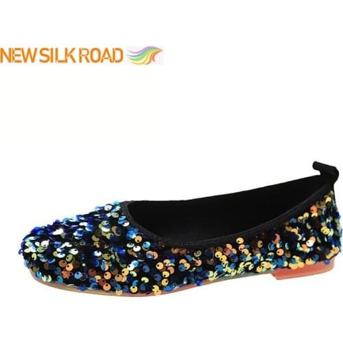 Brand New Womens Shoes Loafers Slip On Lightweight Flats Spring Summer Sequiend Cloth Ladies Zapatos De Mujer Femme Chaussure