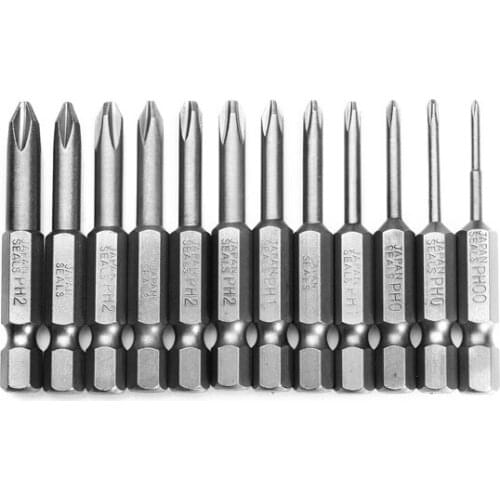 Brocas Hand Drill Special Offer New Saw Mini Drill Tool 12pcs 50mm 1/4 Inch Hex Shank Magnetic Phillips Cross Screwdriver Bits