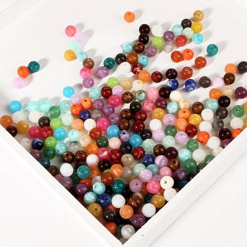 6/8/10mm High Quality 19 Color Acrylic Round Beads For DIY Handmade Charm Bracelet Necklace Jewelry Making Accessories
