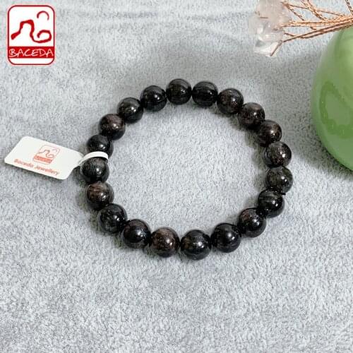 Baceda balance the throat and third eye chakra facilitate psychic pursuits Pure Natural Glaucophane Bracelet with Gift Box