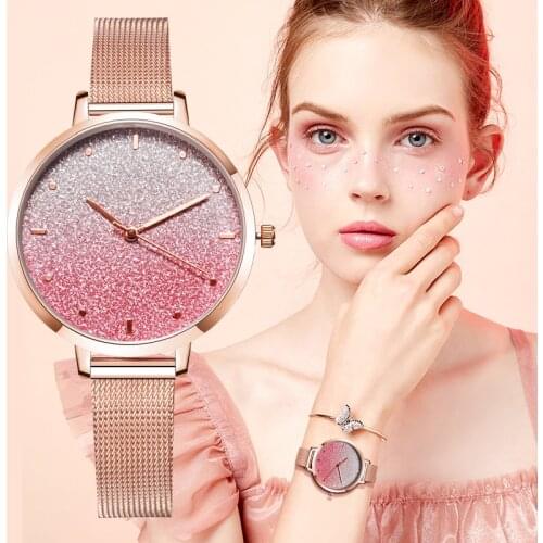 Luxury Women Watches Fashion Starry Sky Mesh Womens Watch Relogio Feminino Ladies Watch Clock Reloj Mujer zegarek damski