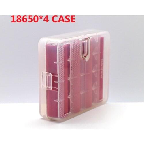 Soshine 18650 Battery Holder Case Box 4X 18650 Battery Storage Box Case for 18650 Battery with Hook Holder