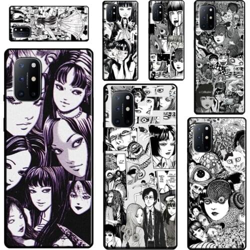Junji Ito Tees Horror cartoon For OnePlus 9 Pro 8 Pro Nord 8T 9R Case Cover For Realme 8 Pro 6 7 Q3 Pro GT C21 C11 C3