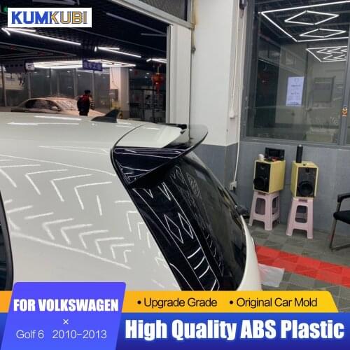 For Volkswagen Golf 6 Black Spoiler 2010 2011 2012 2013 ABS Material Car Rear Wing Primer Color Rear Spoiler For Golf 6 Spoiler
