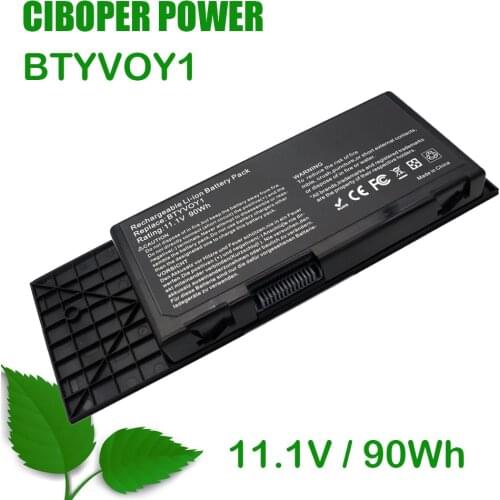 CP New Genuine Laptop Battery BTYVOY1 11.1V 90Wh For M17X R3,M17X R4 05WP5W CN-07XC9N 318-0397 7XC9N