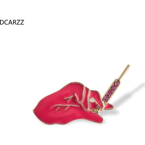 DCARZZ Medicine Brooch Pin Enamel Cute Blue Red White Gloves Syringe Doctor Nurse Trendy Jewelry Lapel Pins Metal Women Gift