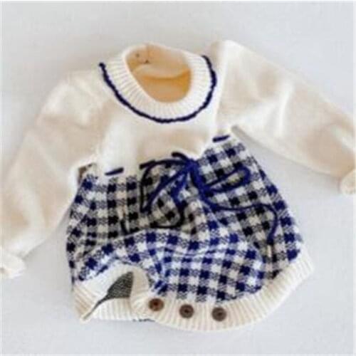 Baby Knitted Romper Newborn Baby Clothes Autumn Winter Baby Romper Jumpsuit Onesie Long Sleeve Baby Girl Boy Romper Overalls