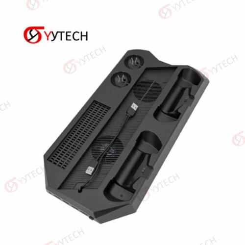 YYTECH Charging Station Dock Cooling Fan Vertical Stand Base for PS4 Pro//PS Move Game Console Controller
