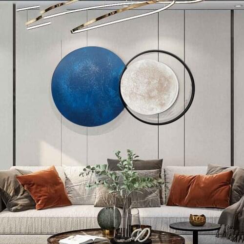 European Luxury Wrought Iron Wall Hanging Home Livingroom Sofa Backgrond Wall Mural Decoration Hotel Porch Wall Sticker Crafts