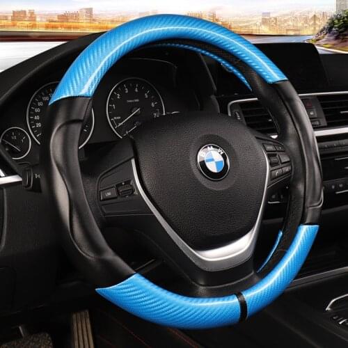 Carbon Fiber Leather Car Steering Wheel Cover for BMW X1 X2 X3 X4 E84 F84 F39 E83 F25 G01 F97 F26 G02 F98 Auto Accessories