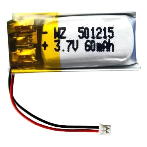 3.7V polymer lithium battery 501215-60mah Bluetooth headset mini headset smart wearable rechargeable battery