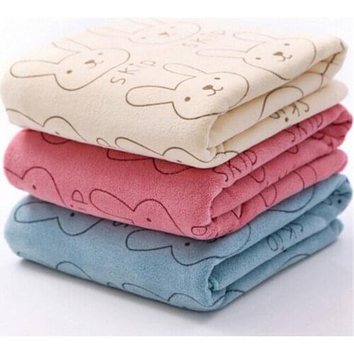 Cute Baby Bath Towel Rabbit Soft Microfiber Newborn Infant Absorbent Drying Washcloth Feeding Cloth