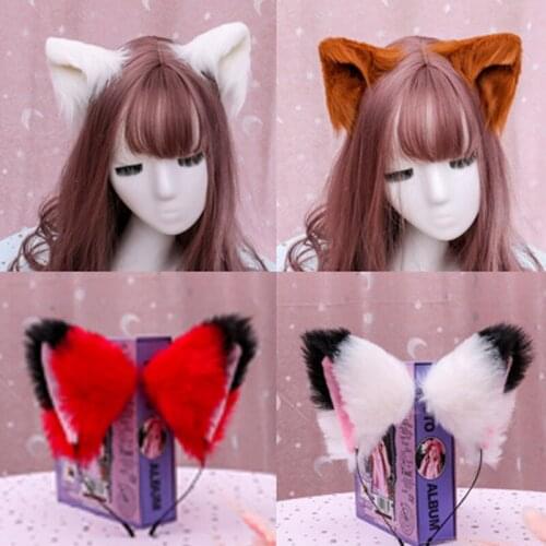Fashion Cat Animal Ears Headbands Plush Cute Hair Hoop Cosplay Costume Headwear Christmas Head Band Hair Accessories кошачьи ушк