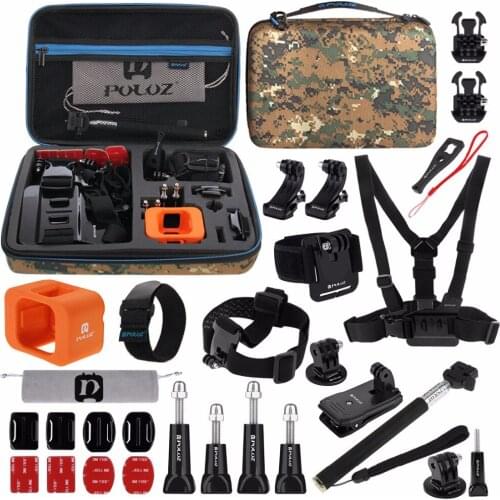 PULUZ 29 in 1 Accessories Combo Kits with Camouflage EVA Case for GoPro HERO5 Session /4 Session / Session