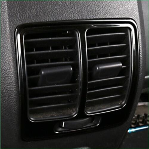 Car-Styling Stainless steel rear air condition outlet Vent decoration cover trim sticker For ford Kuga Escape 2013-2017