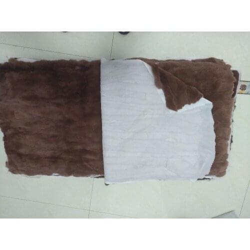 New natural rex rabbit belly fur plate patchwork fur blanket parka lining garment raw material carpet rugs