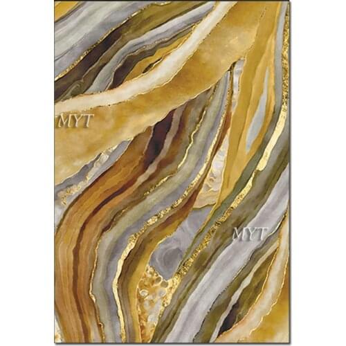 Modern New Gold Foil Texture Design Oil Painting Living Room Wall Hangings Abstract Golden Acrylic Canvas Wall Decorative Art