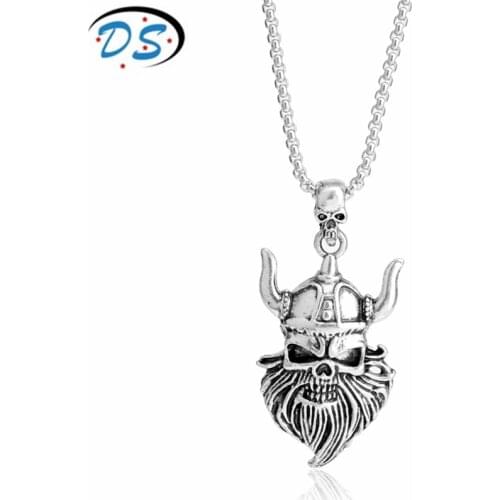 New Listing Mens Personality Necklace Bar Party Cospaly Necklace Skull long Chain Necklace Charms Pendants Neck Lace