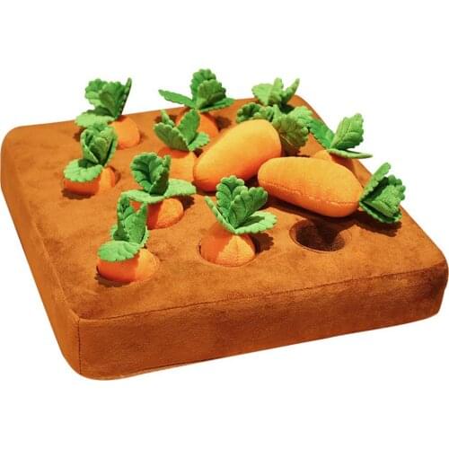 Creative Vegetable Garden Carrot Plush Soft Chew Toy Pull Carrot Stuffed Toy Pet Interaction Educational Toy Funny Kawaii Gift