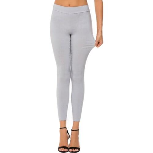 High Waist Fitness Leggings Womens Solid Color Breathable Casual Sports Pants Womens Leggings Stretch Slim Leggings