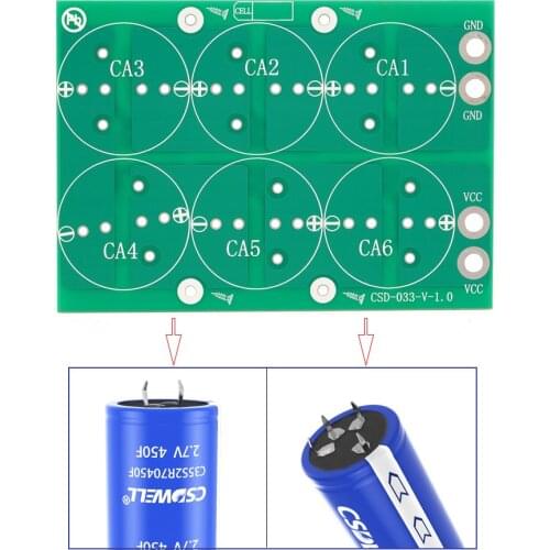 Six Series Double Row 220F 300F 350F 360F 400F 450F Super Capacitor Protection Board