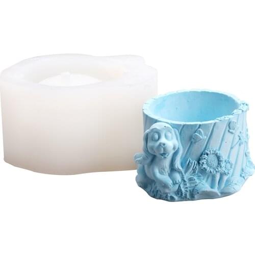 Silicone Concrete Mold Chinese Zodiac Flower Pot Cement Mould