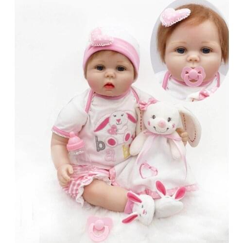 Bebes reborn silicone dolls 22"55cm children gift toy doll reborn real alive newborn babies alive rooted hair bonecas