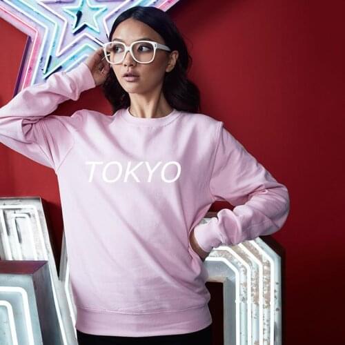 Skuggnas New Arrival Tokyo Jumper Girls Pink Goth Sweatshirt Tumblr Hipster Swag Fashion Grunge Kale Punk Outfit Drop Shipping