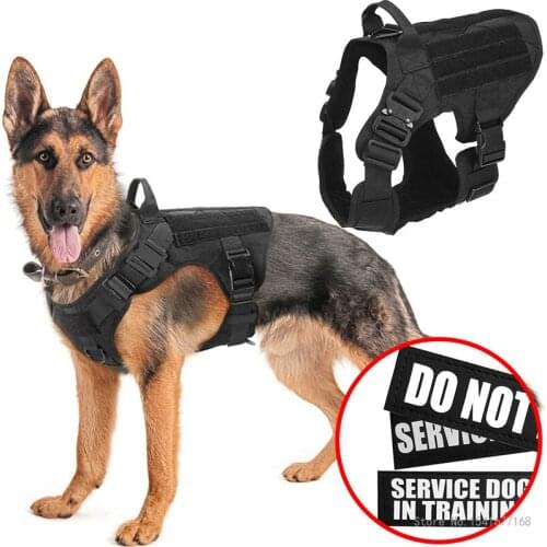 Military Tactical Dog Harness Pet Training Dog Vest Metal Buckle German Shepherd K9 Dog Harness and Leash For Small Large Dogs