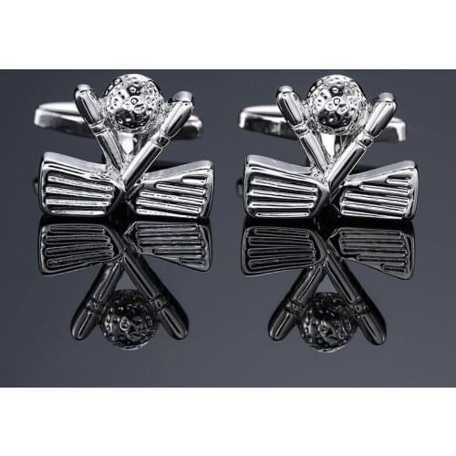 DY The new high quality brass Silvery golf sports entertainment Cufflinks Mens French shirt Cufflinks free shipping