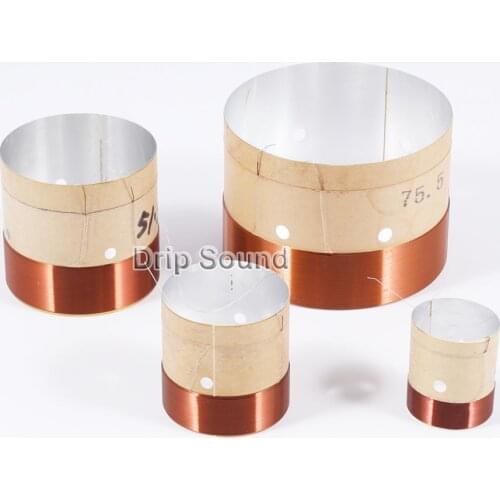 2pcs 25.5/35.5/38.5/49.5/51.5/65.5/75.5mm Core Bass Voice Coil ASV White Aluminium Woofer Sound Drive Speaker Repair Parts