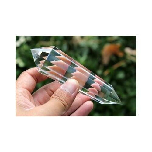 13 sided A+++ Clear VOGEL Style Natural Mined QUARTZ CRYSTAL DT POINT 189g