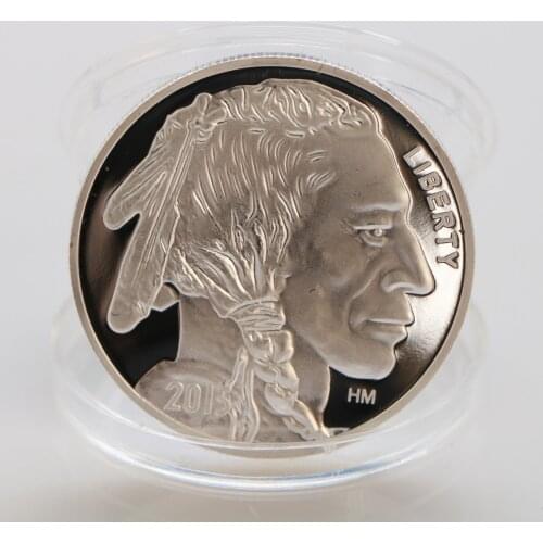 2015 Indian/Buffalo Coin BU 1 oz .999 Silver Plated Round-LIMITED USA MADE AMERICAN COINS Drop Shipping