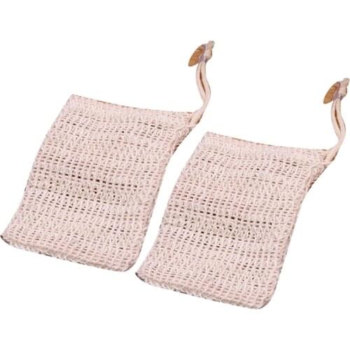 30 Pcs Soap Bag Pouch Soap Saver Bag Handmade Soap Bag Mesh Soap with Drawstring for Bath & Shower Use