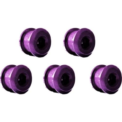 5Pcs Bike Bicycle Aluminum Alloy Chainring Bolts Disc Single Chainwheel Screws Bike Chainwheel Screws