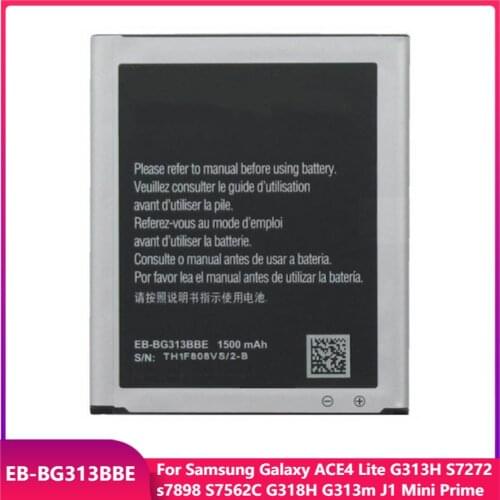 Original Phone Battery EB-BG313BBE For Samsung Galaxy ACE4 Lite G313H S7272 s7898 S7562C G318H G313m J1 Mini Prime 1500mAh