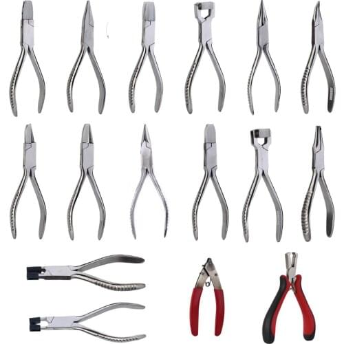 Glasses plier set several types for option spectacle adjusting plier glasses pliers tool nose pad arm temple bridge adjustment
