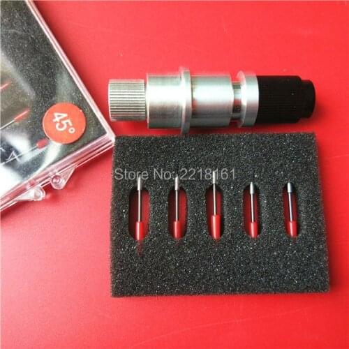 Free shipping cameo silhouette cutter plotter Vinyl Graphtec penhouder cb09 ce5000 ce6000 blade 45 degree 10pcs + 1pc holder