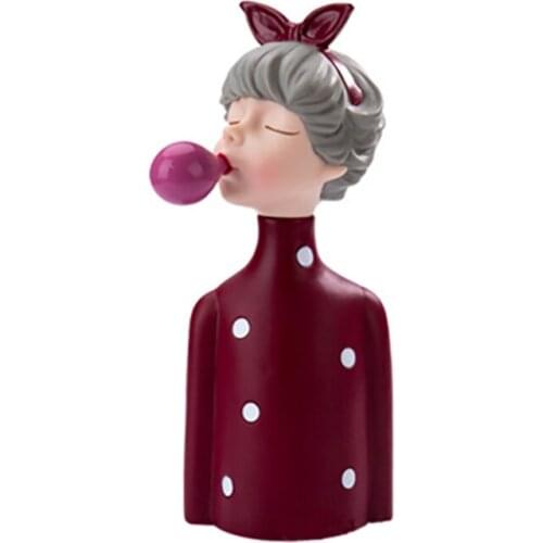 Cute Girl Bluetooth Speaker 360 Degree Surround Stereo Audio Speakers, Wireless Smart Speaker Support TMS, FM Radio Ornaments