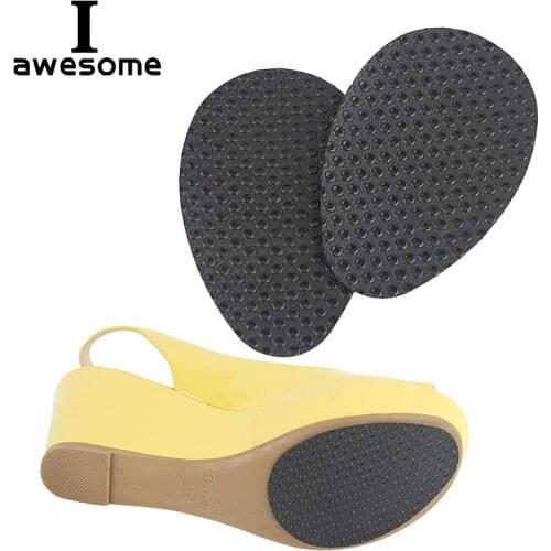 1 Pair High Heel Sandals Shoes Sole Anti-slip Frosted Self-Adhesive Protective Stickers Forefoot Protector Pads Cushion Insole