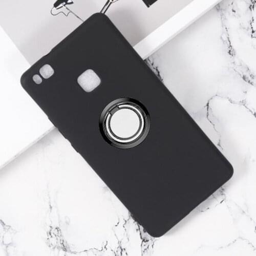 For Huawei P9 lite WAS-TL10 Back Ring Holder Bracket Phone Case Cover Phone TPU Soft Silicone Cases ON Huawei G9 lite P9LITE 5.2