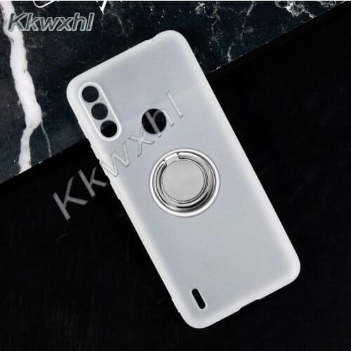 For Motorola Moto E7i E7 Power PAMH0001IN PAMH0019IN Back Ring Holder Bracket Phone Cover TPU Soft Silicone Case On PAMH0019IN