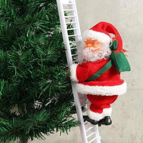 Santa Claus Christmas Decorations Climb Ladder Doll Pendant Christmas Ornaments Xmas Gifts for Home Navidad Noel New Year 2021