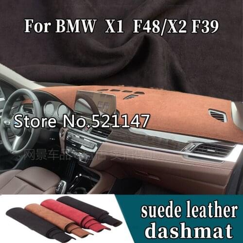 For BMW X1 F48/X2 F39 2016 2018 2019 2020 2022 Suede Leather Dashmat Dashboard Cover Pad Dash Mat Carpet Nonslip Car-Styling